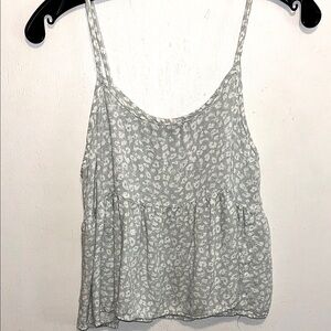 Smocked Peplum Camisole with Spaghetti Straps